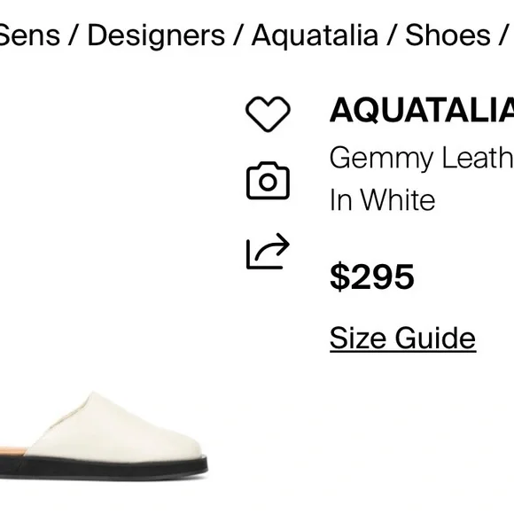 Aquatalia | Gemma leather clog mule off white like new - Picture 3 of 13